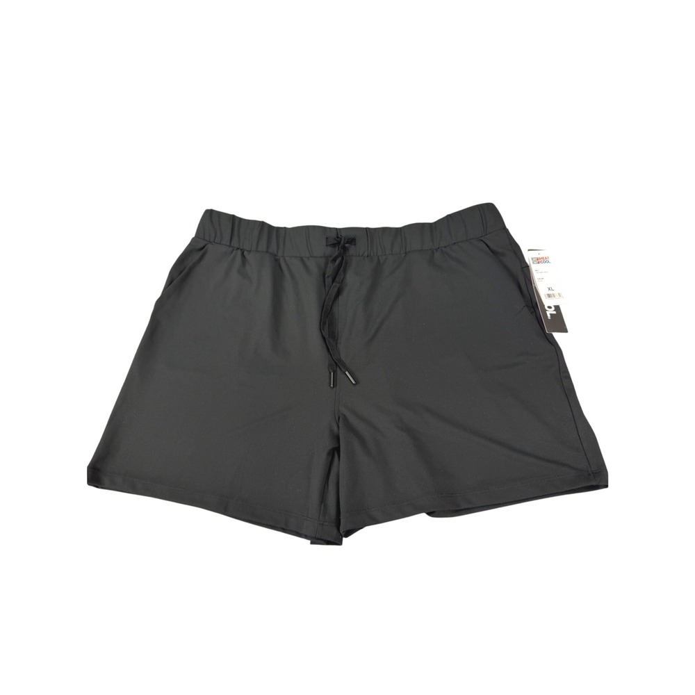 32 Degrees Cool Mens Black Performance Athletic Shorts XL T5SLHI06RT-006-XL NWT
